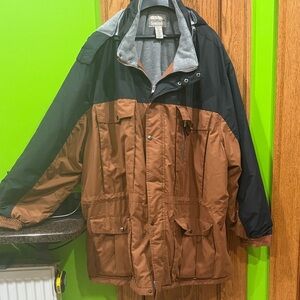 Men's Black and Brown Jacket